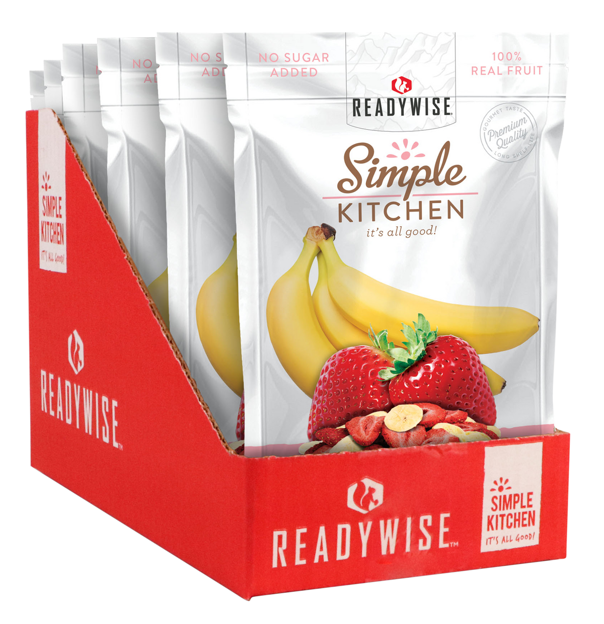 ReadyWise Simple Kitchen Freeze-Dried Strawberries & Bananas 1-Serving Pouch - 6 Pouch Case — view 2