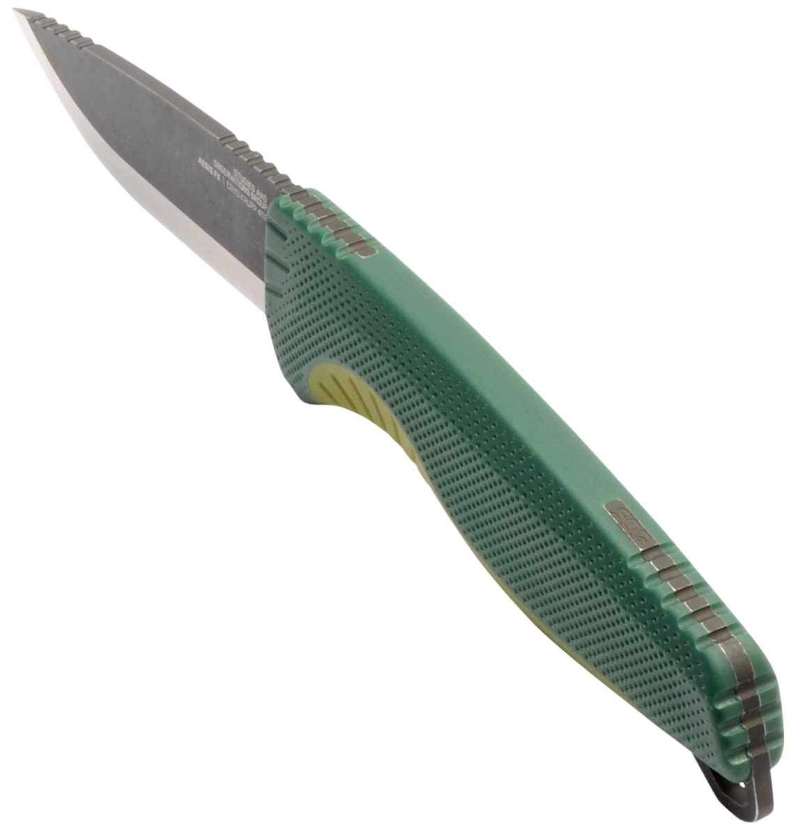 S.O.G Aegis FX 3.70" Fixed Drop Point Plain Stonewashed 4116 Krupp SS Blade, Forest w/Moss Accents GRN Handle — view 2