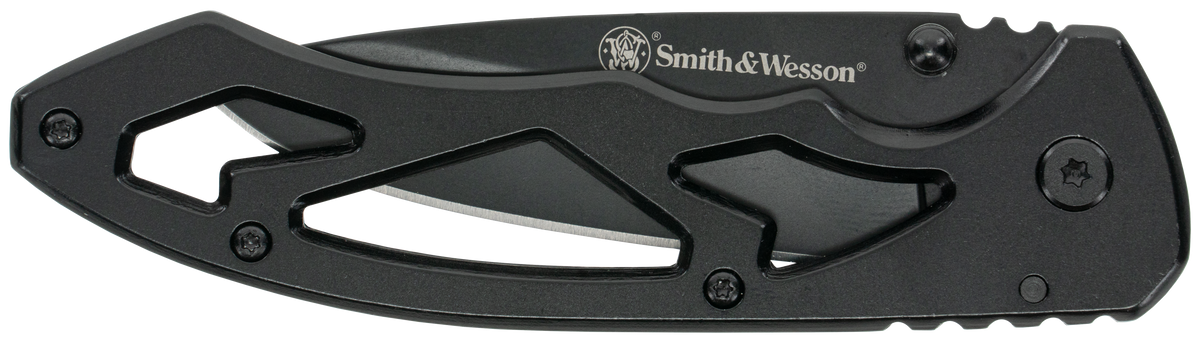 SW Knives Uncle Henry CK400LCP Skeletonized Large 3" Folding Drop Point Plain SS — view 2