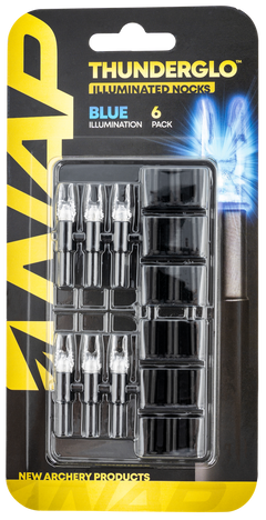 NAP Thunderglo Illuminated Arrow Nock Blue 6-Pack — view 2