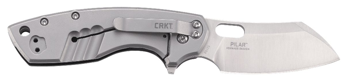 CRKT Pilar Large 2.67" Folding Plain Satin 8Cr14MoV Black G10 Handle — view 2