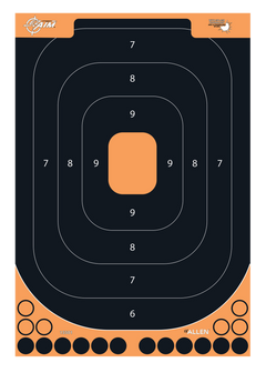 EZ-Aim Splash Reactive 14"x22" Oval Self-Adhesive Paper Target Kit - Black/Orange — view 2