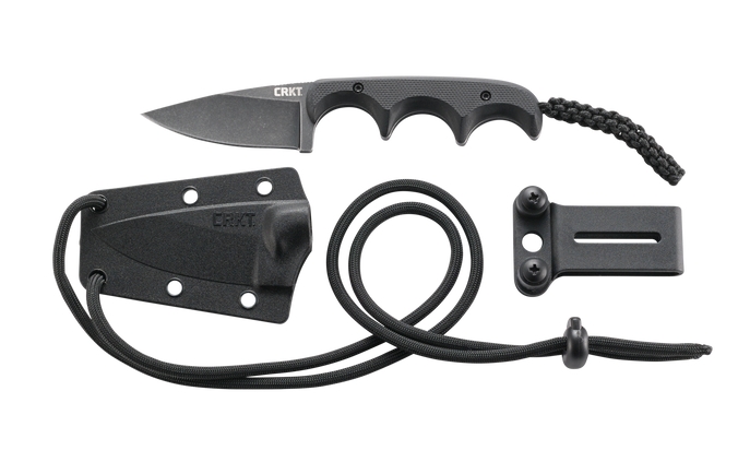Columbia River CRKT 2384KC Minimalist 2.16" Fixed Drop Point Plain Black Stonewash 5Cr15MoV Black G10 — view 2