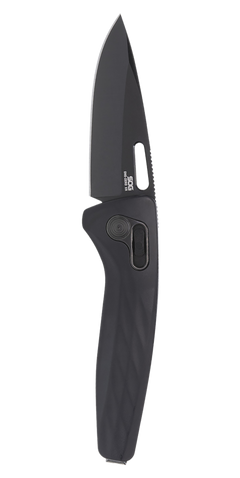 SOG One-Zero XR 3.10" Folding Plain S35VN Black Aluminum Knife — view 2