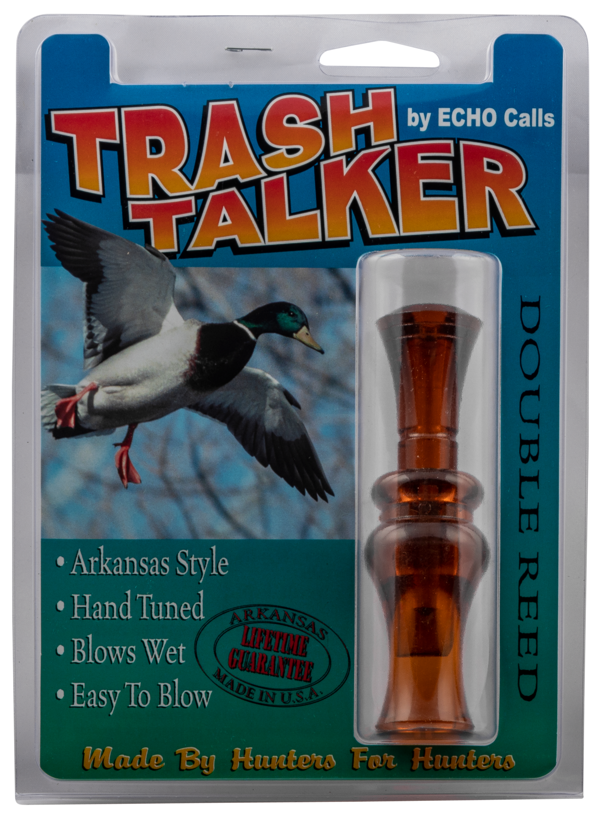 Mo Tactical Products Echo Calls Trash Talker Double Reed Mallard Duck Call - Brown Polycarbonate — view 2