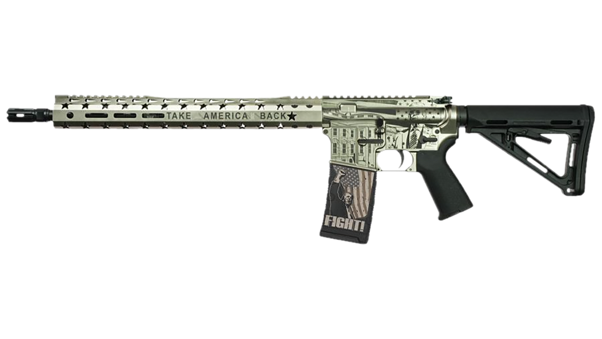 Black Rain Ordnance Spec15 Trump FX Custom Limited Edition 5.56 NATO 16" 30+1 Semi-Auto AR-15 Rifle - Silver — view 2