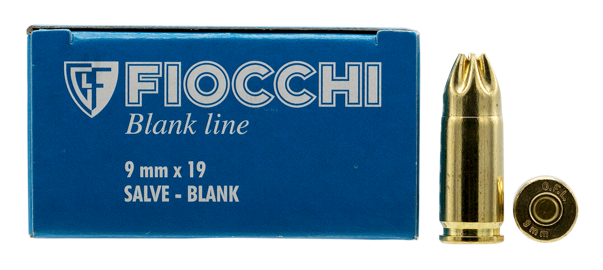 Fiocchi 9MMBLANK Pistol Blank 9mm Luger 50 Per Box/20 Case — view 2
