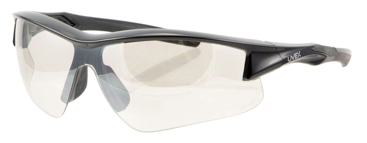 Howard Leight Uvex Acadia Safety Glasses SCT Reflect-50 Mirror Lens Black Frame — view 2