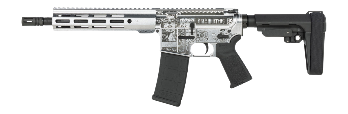 Shark Coast Tactical Day of the Dead 5.56 NATO 10.50" 30+1 Semi-Auto AR Pistol — view 2