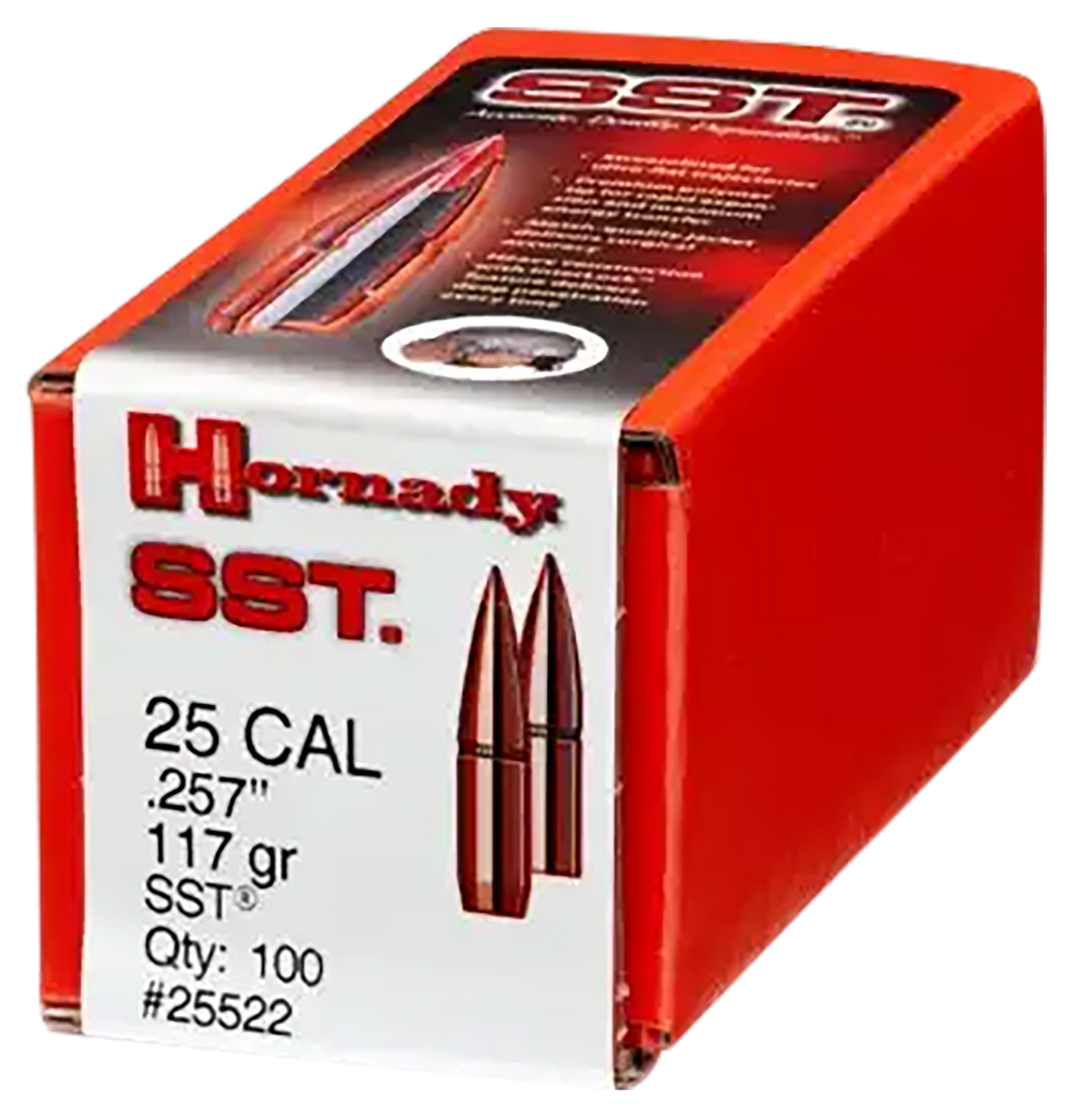 Hornady SST 25 Cal .257 117gr Super Shock Tip Reloading Bullets - 100/Box — view 2