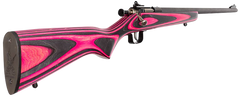 Crickett KSA2226 Youth 22 LR 16.12" 1-Rd Bolt Action Rifle - Pink/Black Laminate Stock — view 2