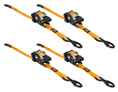 Muddy MUD-RRS10 1" x 10' Retractable Ratchet Straps 4-Pack - Orange — view 2