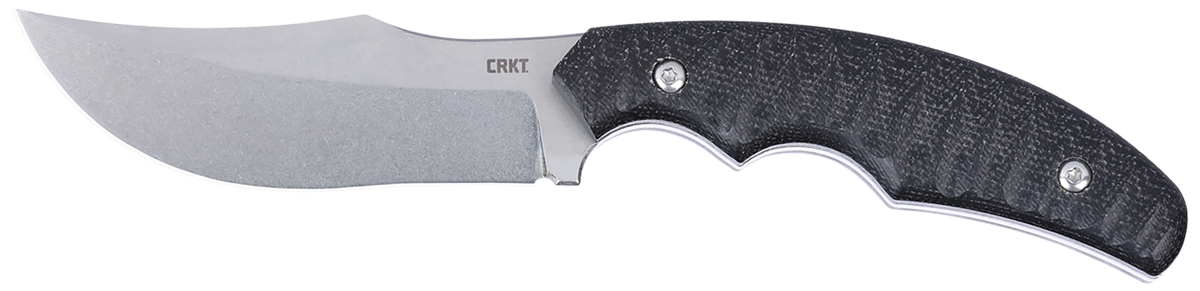 Columbia River CRKT 3610 Burrower 3.66" Fixed Clip Point Plain Stonewashed D2 Steel Black Micarta Knife — view 2
