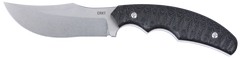 Columbia River CRKT 3610 Burrower 3.66" Fixed Clip Point Plain Stonewashed D2 Steel Black Micarta Knife — view 2
