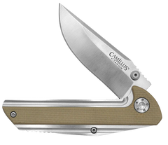 Camillus Sevens 2.75" Folding AUS-8 Carbonitride Titanium Plain Edge Desert Tan G10/SS Handle — view 2