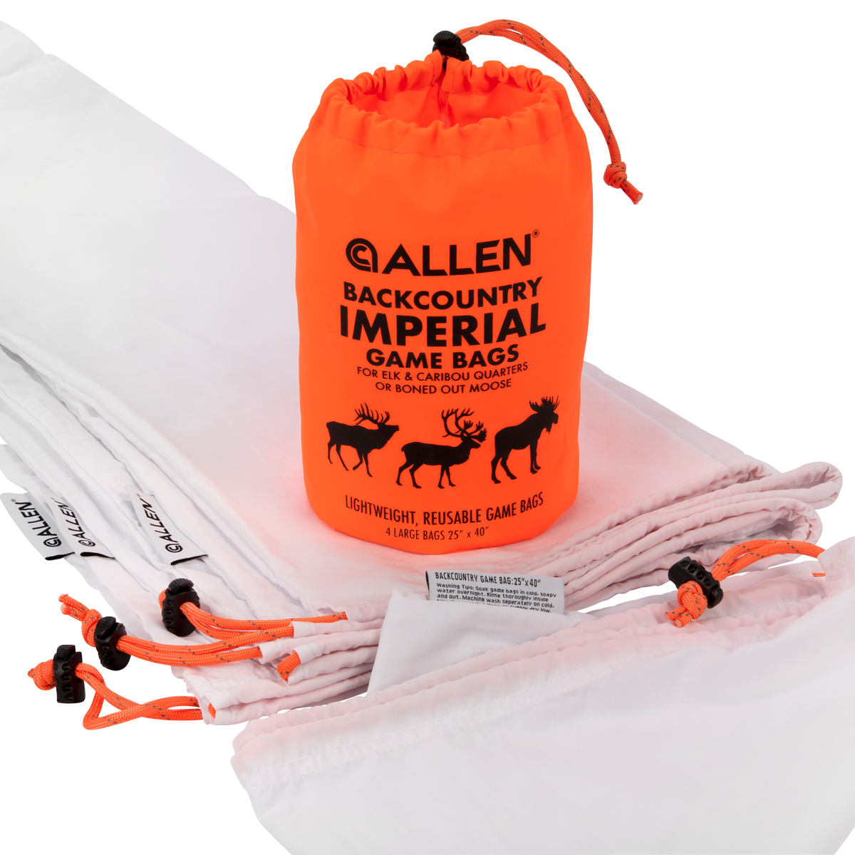 Allen 6590 BackCountry Imperial Elk Game Bag Set Orange Polyester 4 Bags — view 2