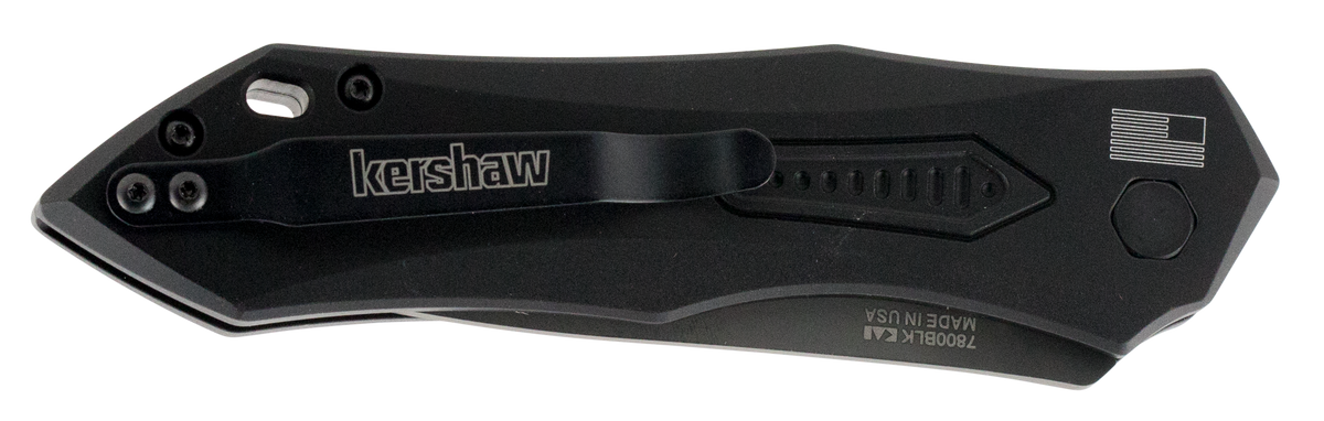 Kershaw Launch 6 3.75" Folding Drop Point Plain Black DLC CPM-154 Automatic Knife — view 2
