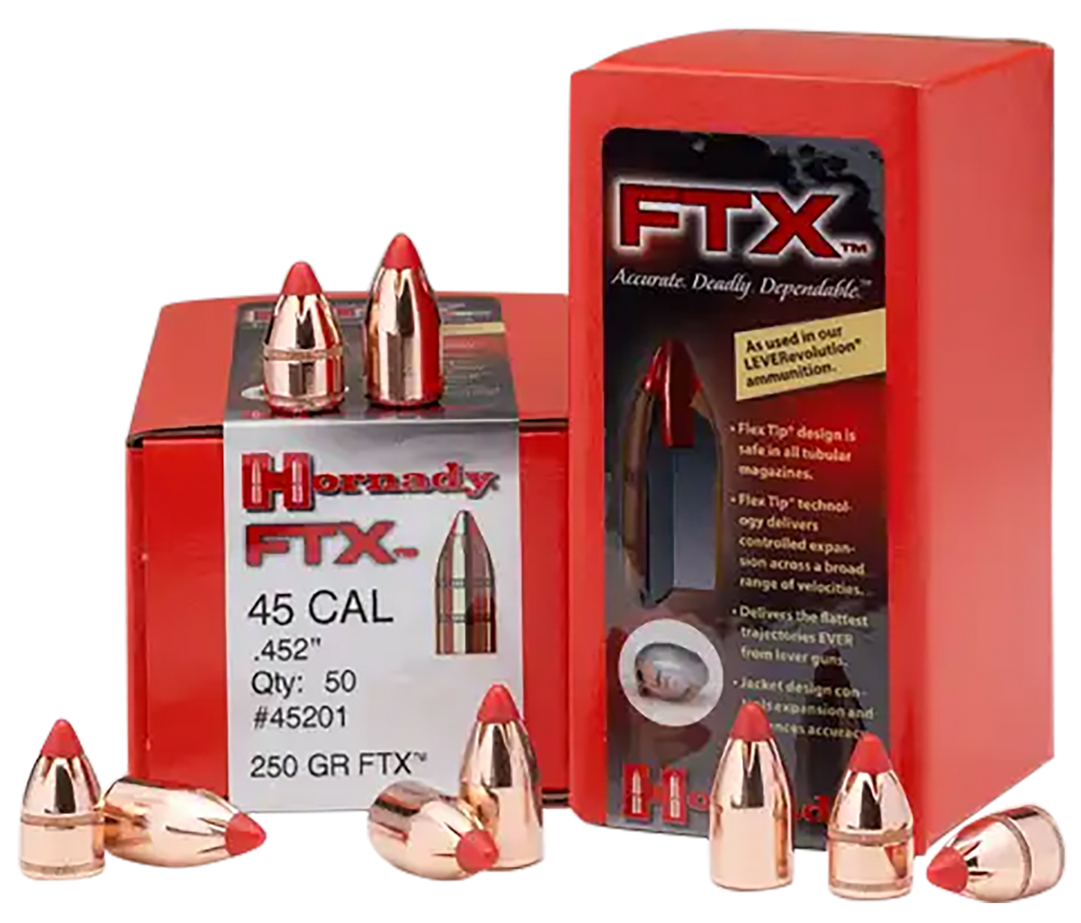 Hornady 45201 FTX Rifle 45 Cal .452 250 gr Flex Tip eXpanding - 50/Box — view 2