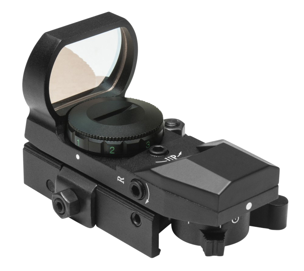 NcSTAR D4BQ Red Four Reticle Reflex 1x 3 MOA Red Dot Multi Reticle QR Mount Black Anodized — view 2
