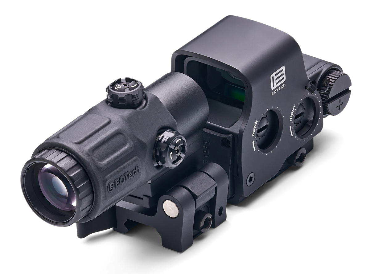 EOTech HHS Green EXPS2 & G33 3x Magnifier 1 MOA Green Dot/68 MOA Ring Holographic Sight - Matte Black — view 2