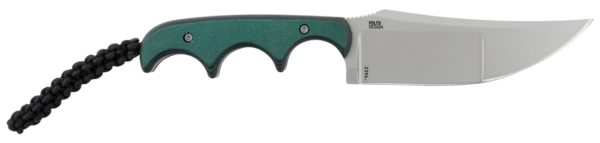 Columbia River CRKT 2394 Minimalist Katana 3.56" Fixed Plain Bead Blasted 8Cr13MoV SS Green Resin Fiber Handle — view 2