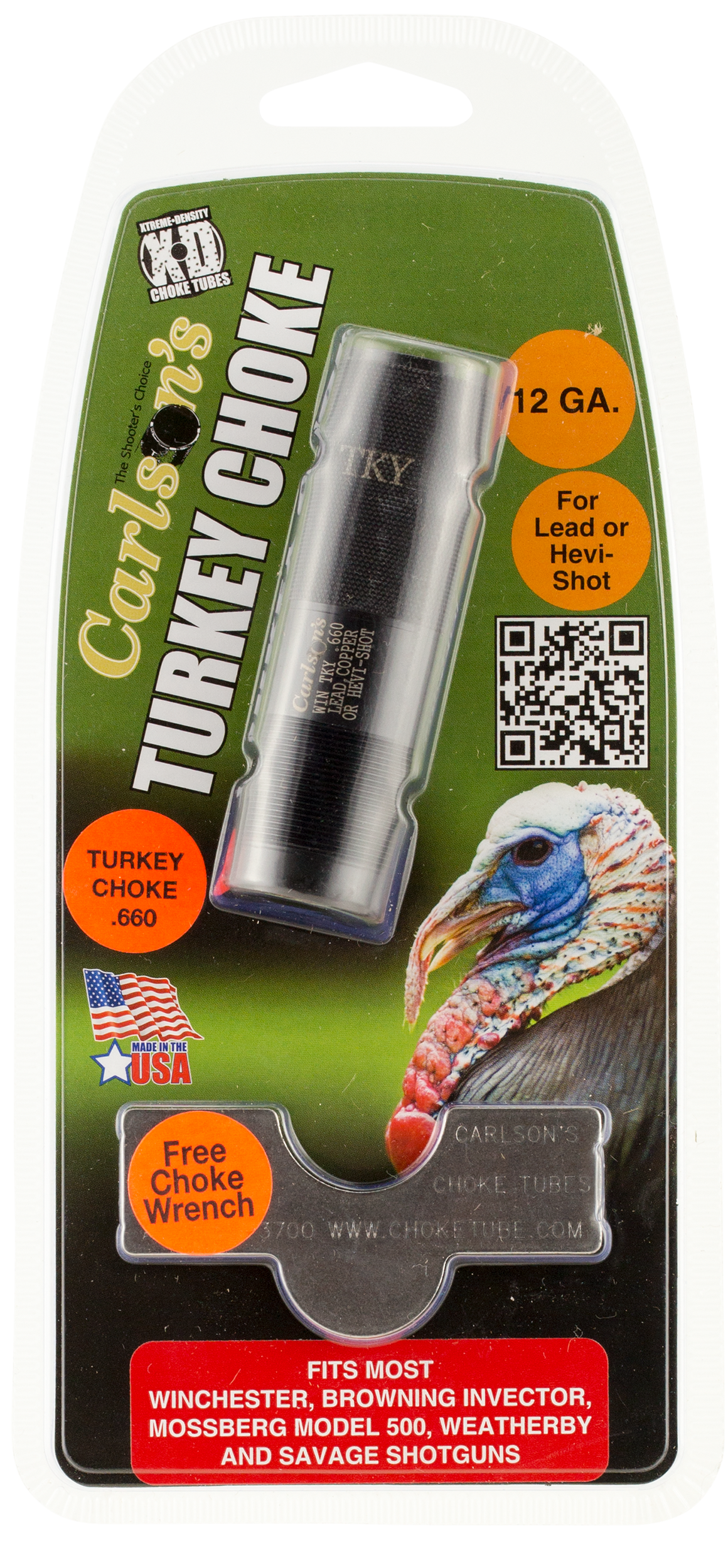 Carlsons Extended Turkey 12 Gauge Winchester Invector .660 Choke Tube - 17-4 Stainless — view 2
