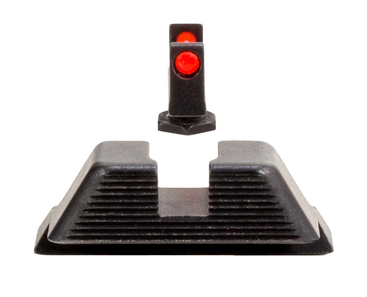 Trijicon 601023 Fiber Sights Red Fiber Optic Front / Black Blank Rear - Glock 17/17L/19/22 Standard Frame — view 2