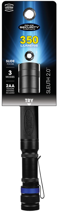 LB Marketing Sleuth 2.0 Flashlight Black 165/350 Lumens White LED AA — view 2