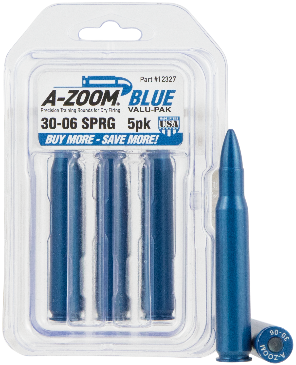 A-Zoom 12327 Rifle Blue Snap Caps 30-06 Springfield 5-Pack — view 2