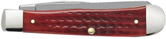 Case 00783 Trapper Medium 3.25"/3.27" Folding Clip Point/Spey Plain Mirror Polished Tru-Sharp SS Corn Cob Jigged Old Red Bone — view 2