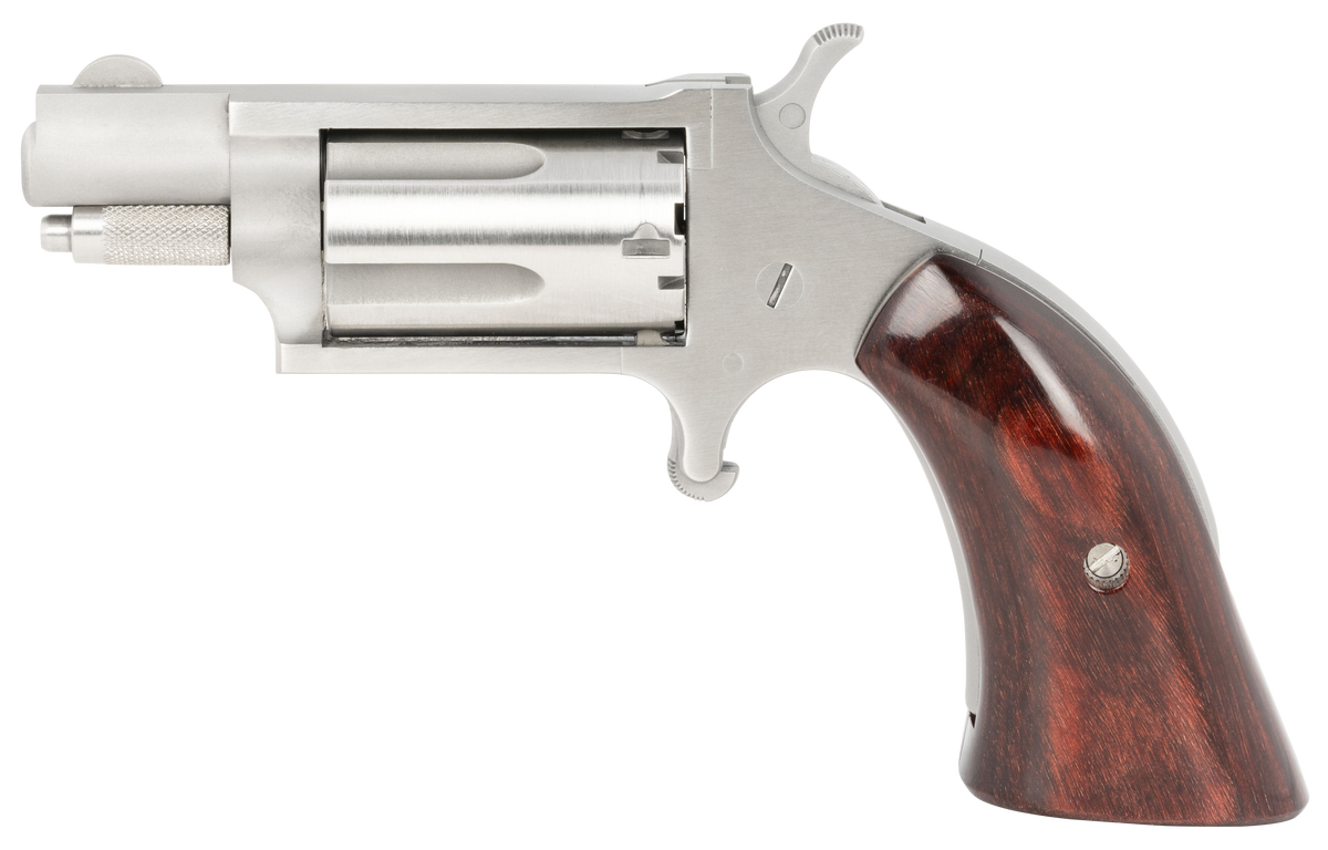 NAA 22MSGBG Mini-Revolver 22 WMR 1.13" 5rd Stainless Steel, Wood Boot Grip — view 2
