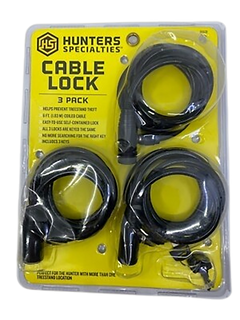 Hunters Specialties HS-00608 6 ft Cable Key Lock - 3 Pack — view 2