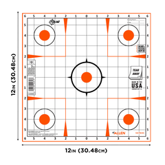 EZ-Aim Sight-In Grid Paper Self-Adhesive 12x12 Target Orange/White - 100 Pack — view 2
