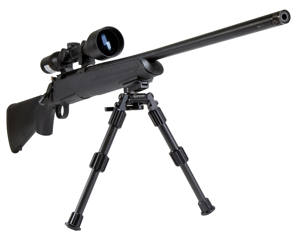 Caldwell Accumax Premium Carbon Fiber Bipod 6-9" Gray Swivel Stud — view 2