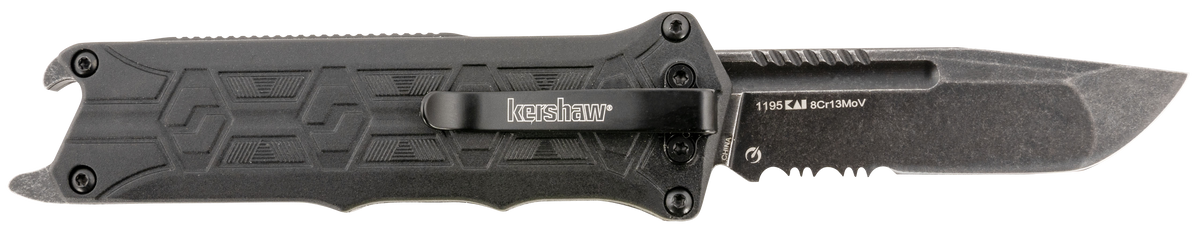 Kershaw Interstellar 1195 2.70" OTF Tanto Part Serrated Black Oxide Blackwash 8Cr13MoV — view 2