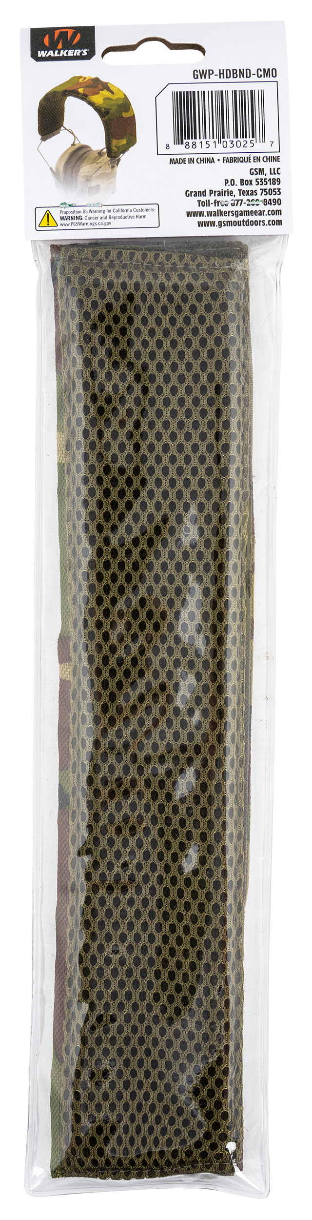 Walkers Game Ear Razor Headband Wrap Nylon Camo — view 2