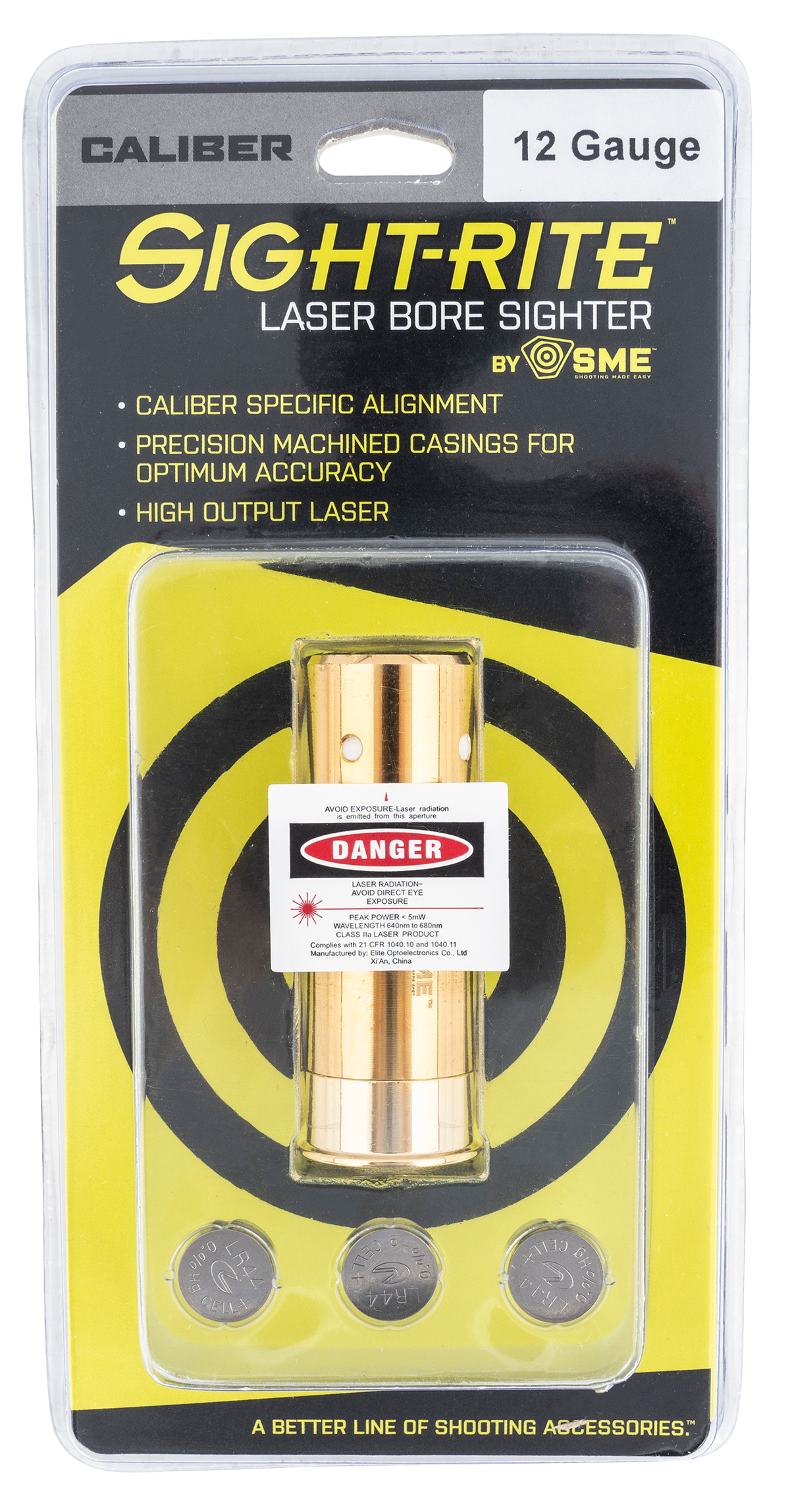 SME Sight-Rite 12 Gauge Brass Cartridge Laser Bore Sighter — view 2