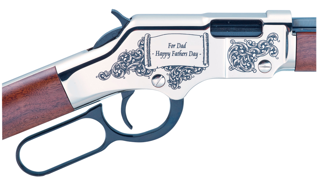 Henry H004SFD Golden Boy Silver 22 S/L/LR 20" 16 LR/21 Short Lever-Action Rifle - Fathers Day Edition — view 2