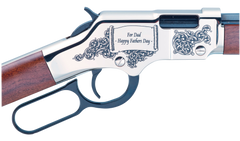 Henry H004SFD Golden Boy Silver 22 S/L/LR 20" 16 LR/21 Short Lever-Action Rifle - Fathers Day Edition — view 2