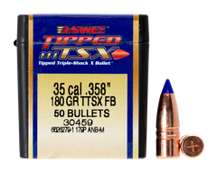 Barnes Bullets Tipped TSX 35 Cal .358 180gr TTSX Flat Base - 50/Box — view 2