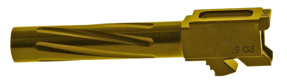 Rival Arms Precision V1 Match Grade 9mm Luger 4.02" Fluted Gold PVD Drop-In Barrel - Glock 19 Gen5 — view 2