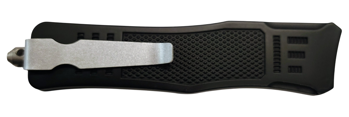 Xcaliber Knife Company 45 ACP Medium 3.25" OTF Tanto Plain Black 440C SS Blade, 4.64" Steel Handle — view 2