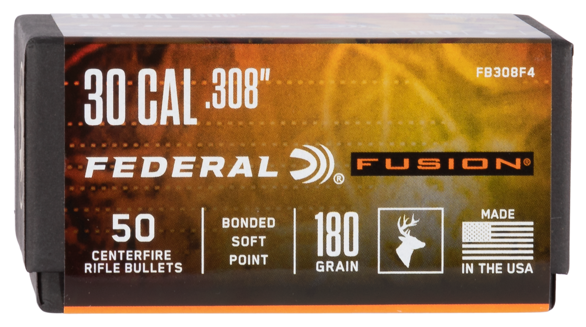 Federal Fusion Component 30 Cal .308 180gr Fusion Soft Point Reloading Bullets - 50/Box — view 2