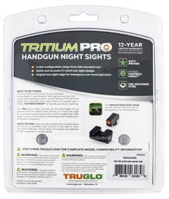 TruGlo Tritium Pro TG231G1MC Glock MOS 17/19/34/35/45 Low Night Sights - Green Tritium / Orange Outline — view 2