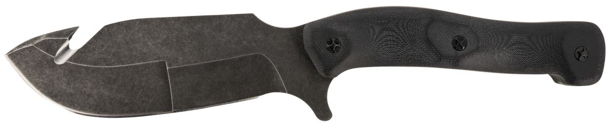 Templar Knife HBK321 Reagan Field Dressing 4.60" Fixed Gut Hook Plain Edge Powder Coated D2 Steel 4.55" Black G10 Handle — view 2