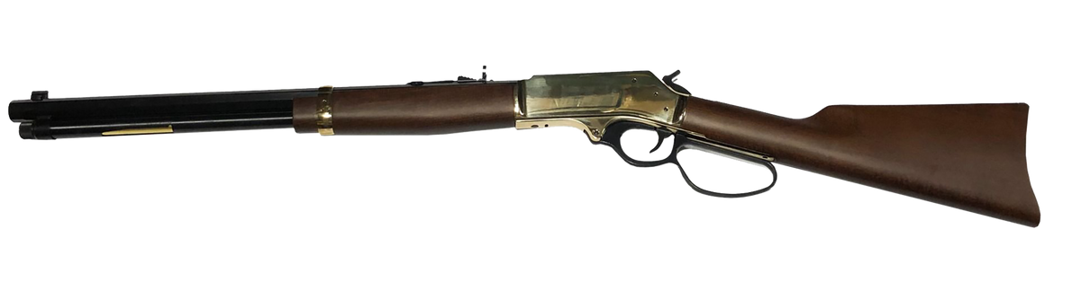 Henry H009BGL Side Gate 30-30 Win 20" 5+1 Lever-Action Rifle - Polished Brass Receiver, Large Loop — view 2