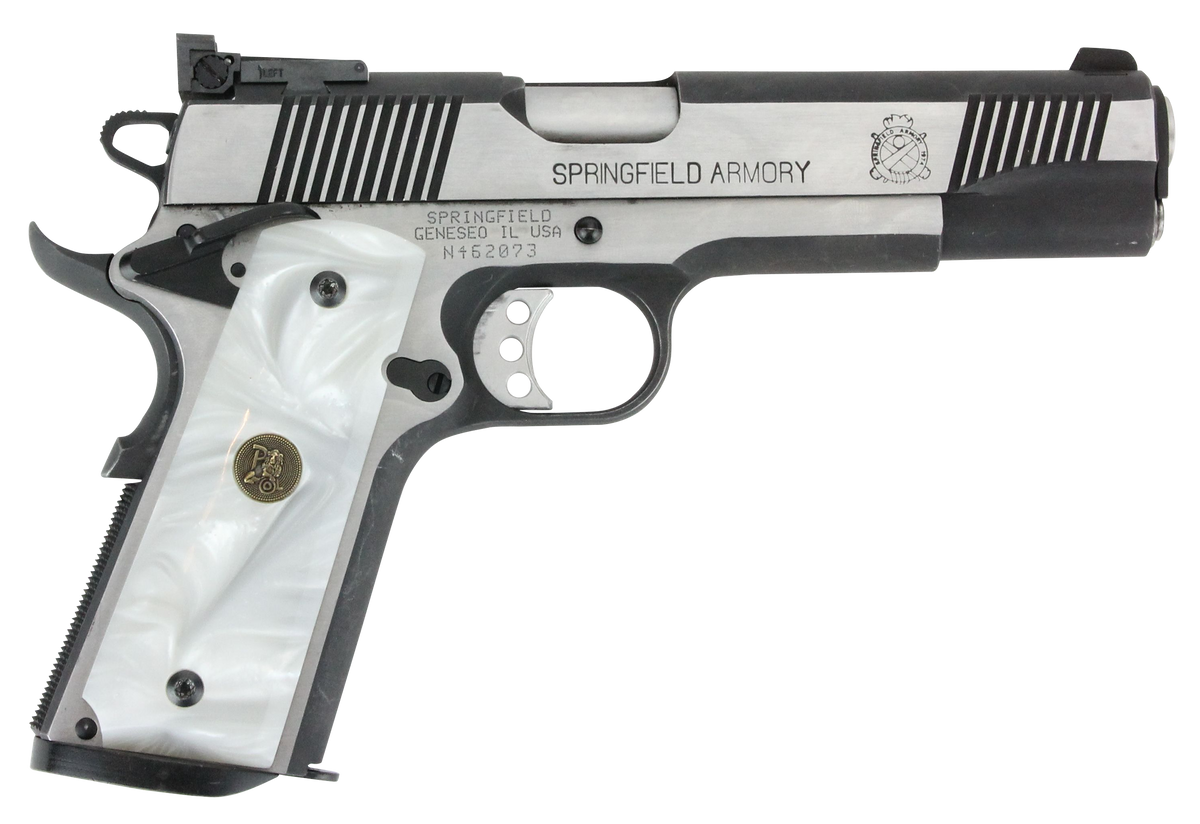 Pachmayr Custom 1911 Ambidextrous Safety Grip Panels - White Simulated Pearl — view 2