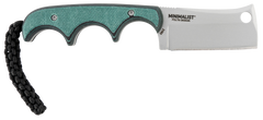 Columbia River 2383 Minimalist 2.13" Cleaver Plain Bead Blasted 5Cr15MoV SS Green Resin Infused Fiber Handle Fixed — view 2