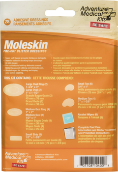 Adventure Medical Kits Moleskin Pre-Cut & Shaped Blister Prevention 22 Shapes — view 2