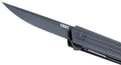 Columbia River CRKT CEO Microflipper 2.36" Folding Drop Point Plain D2 Steel Black TiNi Black Aluminum Handle — view 2